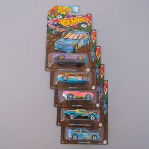 Hot Wheels Easter Pastel Complete Set (1–5) • V1405 Series • NWT Spring Cards